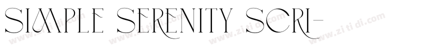 Simple Serenity Scri字体转换